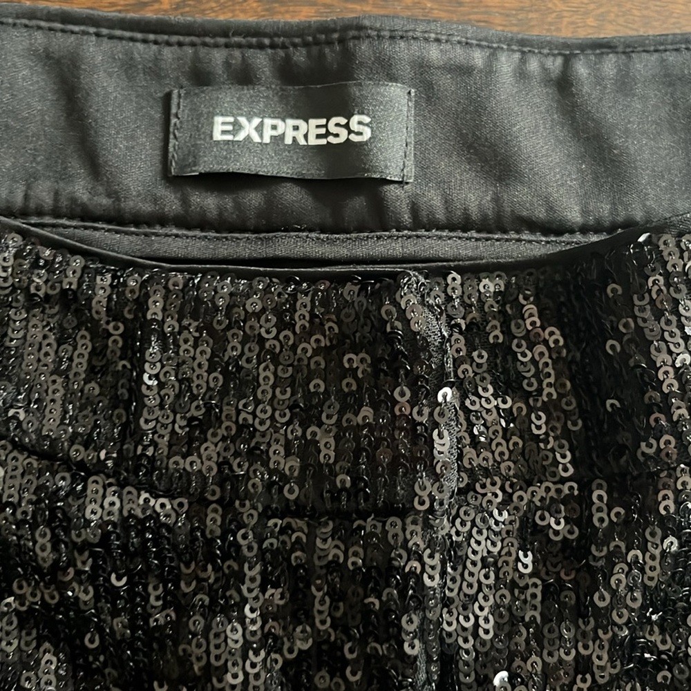 Black Express Cropped Sequin Pants! - image 2